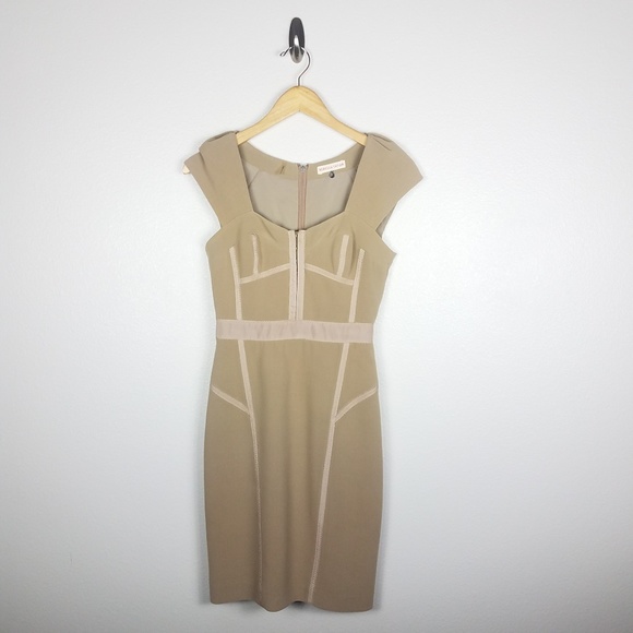 Rebecca Taylor Dresses & Skirts - Rebecca Taylor Womens Dress SZ 2 Beige Cap Sleeve
